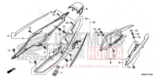 WINDLAUF, HINTEN NC700DD de 2013